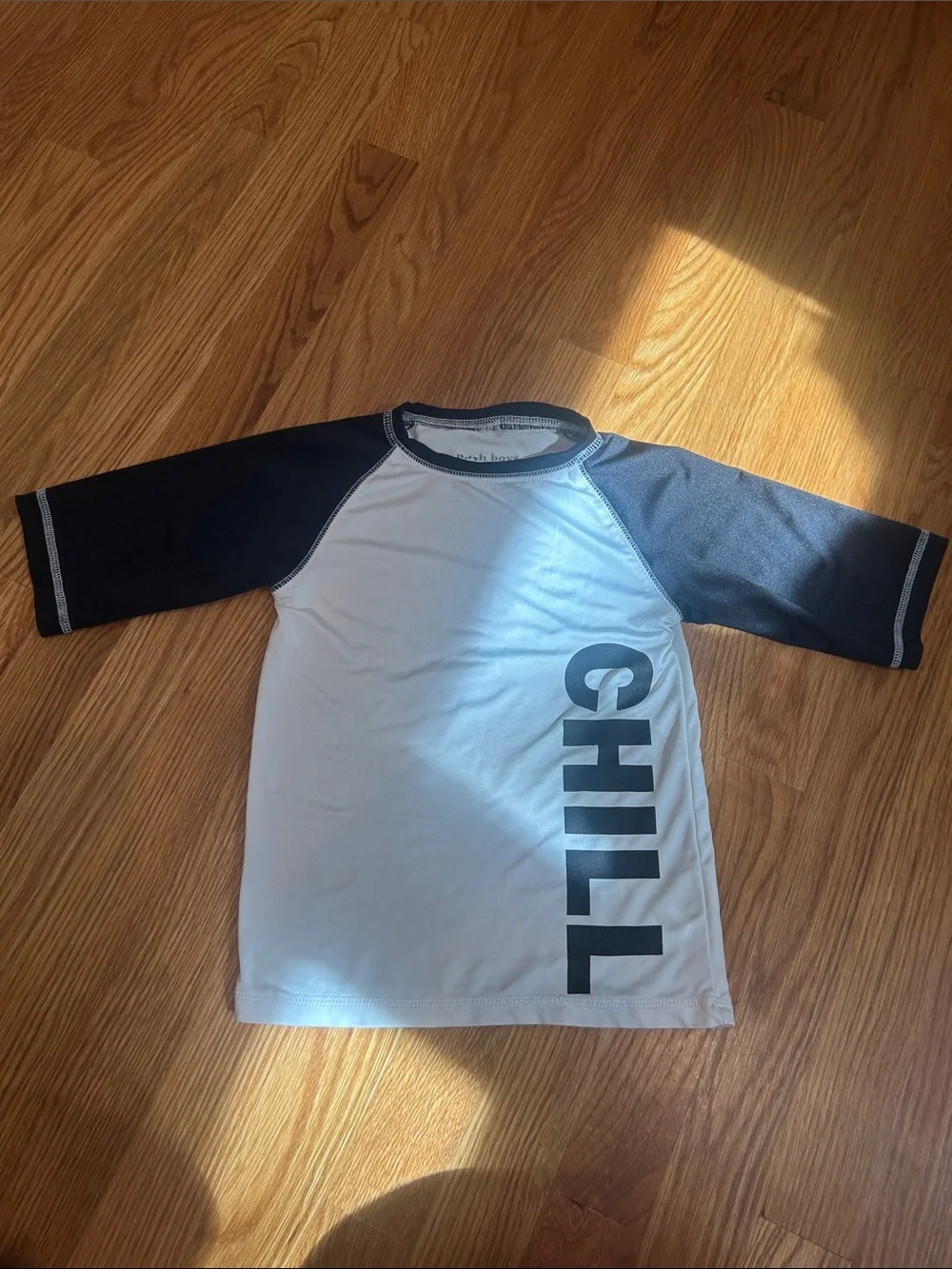 Old Navy & Mish Boys Black and White 'CHILL' Rashguard Set bundle size 5
